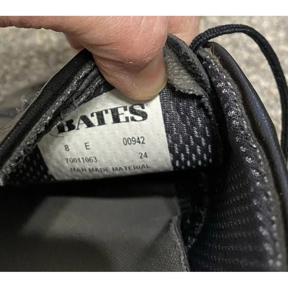 Bates Lites Military Navy Dress Shoes Men 8E Black Gloss Oxford E00942